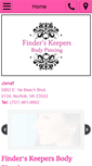 Mobile Screenshot of finderskeepersbodypiercing.com